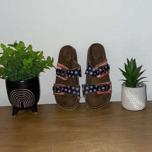 Red, White & Blue Sandals